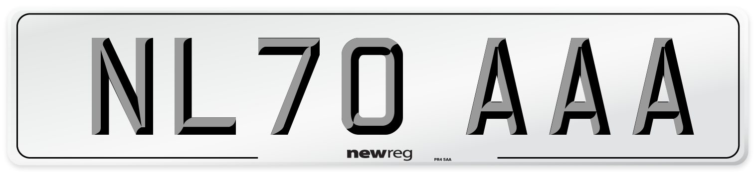 NL70 AAA Number Plate from New Reg